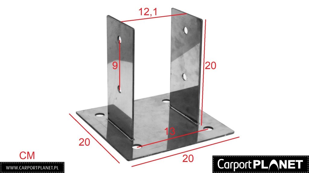Kotwa Stalowa Podstawa Dolna S Upa X Cm Stal Ocynkowana Carport